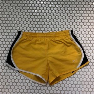 NIKE yellow/ black shorts